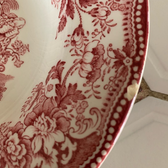 Royal Staffordshire Pottery Clarice Cliff Pink Tonquin Soup Bowl England - Picture 7 of 8